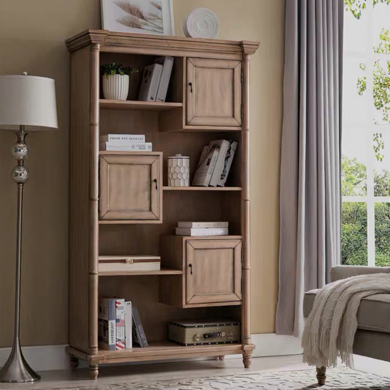 Industrial Rectangle Cabinet with 3 Doors and Shelves in Solid Wood Brown Clearhalo 'Cabinets & Chests' 'cabinets_chests' 'furn' 'furn_cabinets_chests' 'Furniture' 'Living Room Furniture' 6607331