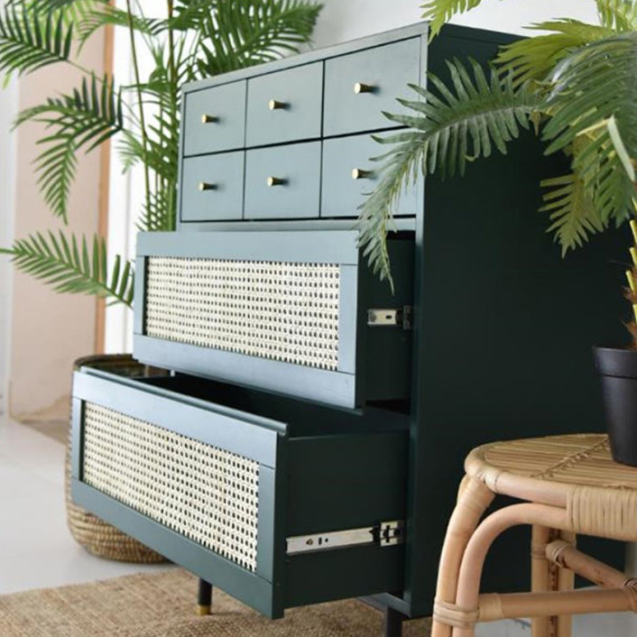Contemporary Green Accent Chest with 8 Drawers and Straight Legs Clearhalo 'Cabinets & Chests' 'cabinets_chests' 'furn' 'furn_cabinets_chests' 'Furniture' 'Living Room Furniture' 6607393