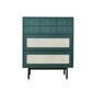 Contemporary Green Accent Chest with 8 Drawers and Straight Legs Clearhalo 'Cabinets & Chests' 'cabinets_chests' 'furn' 'furn_cabinets_chests' 'Furniture' 'Living Room Furniture' 6607394