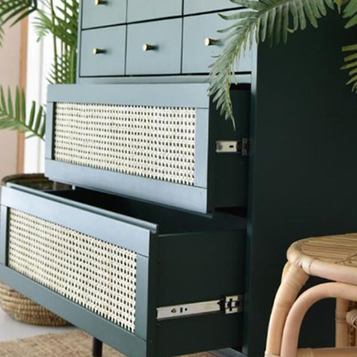 Contemporary Green Accent Chest with 8 Drawers and Straight Legs Clearhalo 'Cabinets & Chests' 'cabinets_chests' 'furn' 'furn_cabinets_chests' 'Furniture' 'Living Room Furniture' 6607398
