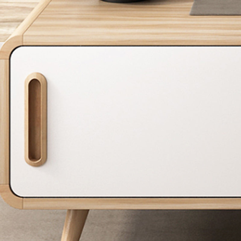 Table basse simple Natural 1 Table de cocktail moderne à 1 porte avec rangement