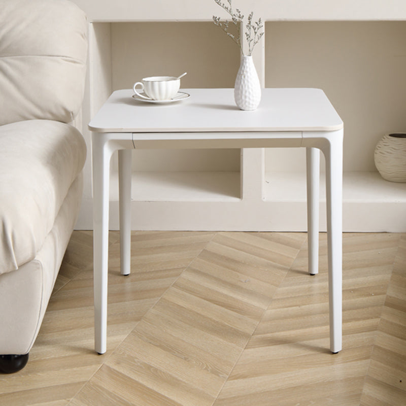 Mesa de centro Modernism Sate Top Mesa de cóctel rectangular de 4 patas en blanco