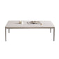 Mesa de centro Modernism Sate Top Mesa de cóctel rectangular de 4 patas en blanco