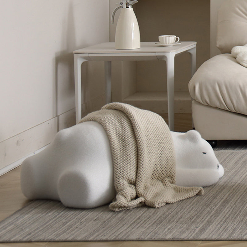 Mesa de centro Modernism Sate Top Mesa de cóctel rectangular de 4 patas en blanco