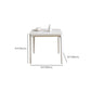 Mesa de centro Modernism Sate Top Mesa de cóctel rectangular de 4 patas en blanco