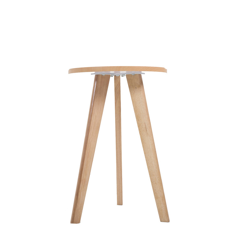 Contemporary Wooden Cocktail Table Round / Square / Triangle Top Coffee Table 15.7"L x 15.7"W x 23.6"H Natural Round Clearhalo 'Coffee & Accent Tables' 'Coffee Tables' 'coffee_tables' 'furn' 'furn_coffee_tables' 'Furniture' 'Living Room Furniture' 6607465