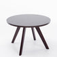 Contemporary Wooden Cocktail Table Round / Square / Triangle Top Coffee Table 24"L x 24"W x 16"H Black Round Clearhalo 'Coffee & Accent Tables' 'Coffee Tables' 'coffee_tables' 'furn' 'furn_coffee_tables' 'Furniture' 'Living Room Furniture' 6607470