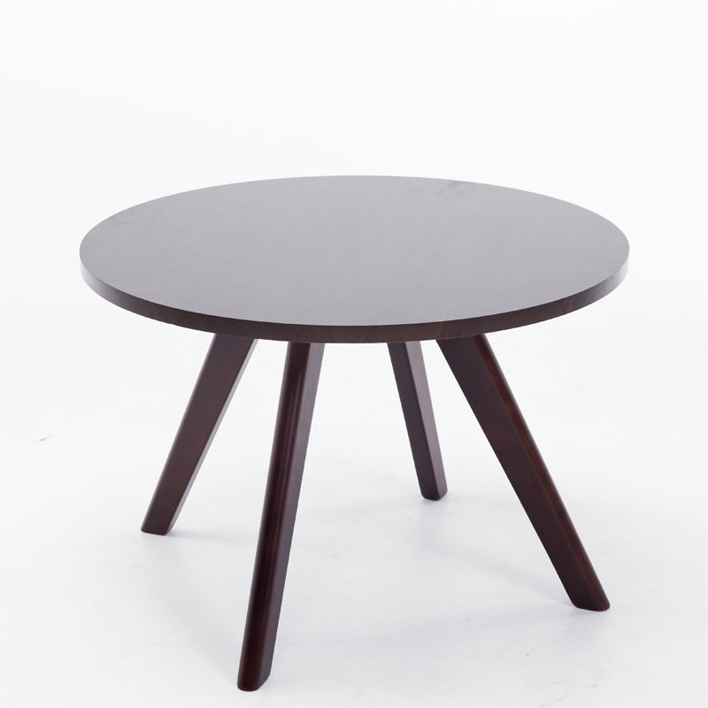 Contemporary Wooden Cocktail Table Round / Square / Triangle Top Coffee Table 24"L x 24"W x 16"H Black Round Clearhalo 'Coffee & Accent Tables' 'Coffee Tables' 'coffee_tables' 'furn' 'furn_coffee_tables' 'Furniture' 'Living Room Furniture' 6607470