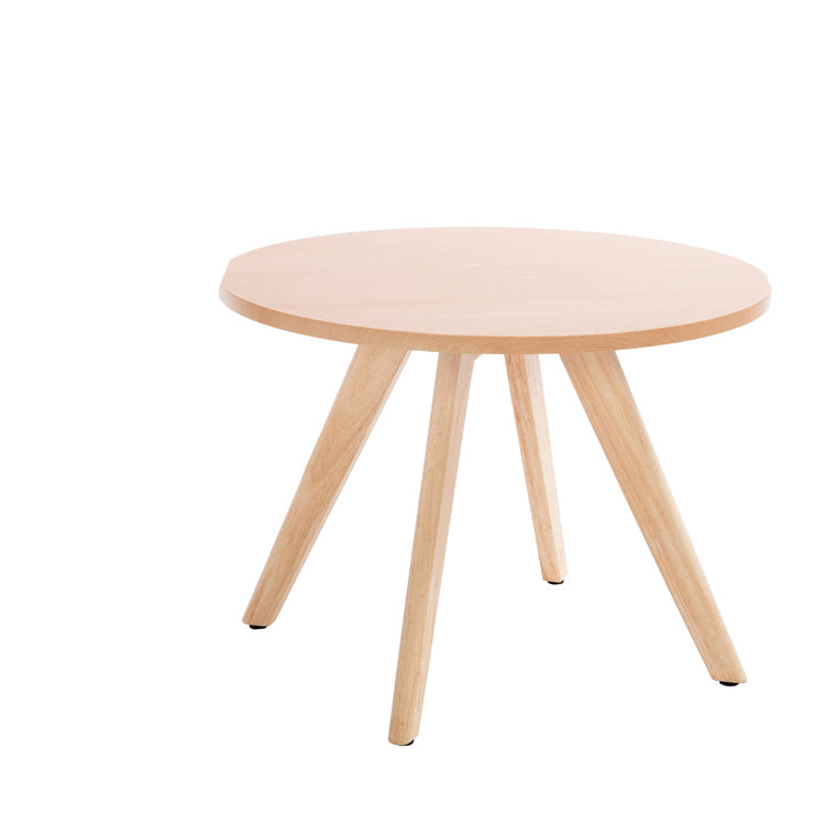 Contemporary Wooden Cocktail Table Round / Square / Triangle Top Coffee Table 24"L x 24"W x 16"H Natural Round Clearhalo 'Coffee & Accent Tables' 'Coffee Tables' 'coffee_tables' 'furn' 'furn_coffee_tables' 'Furniture' 'Living Room Furniture' 6607472