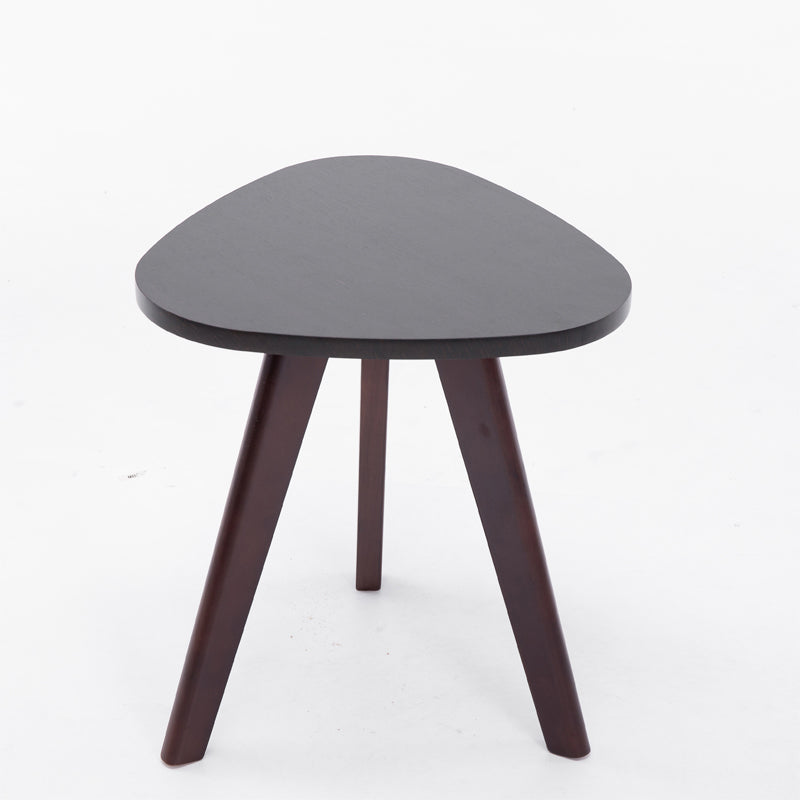 Contemporary Wooden Cocktail Table Round / Square / Triangle Top Coffee Table 16"L x 16"W x 18"H Black Triangle Clearhalo 'Coffee & Accent Tables' 'Coffee Tables' 'coffee_tables' 'furn' 'furn_coffee_tables' 'Furniture' 'Living Room Furniture' 6607475