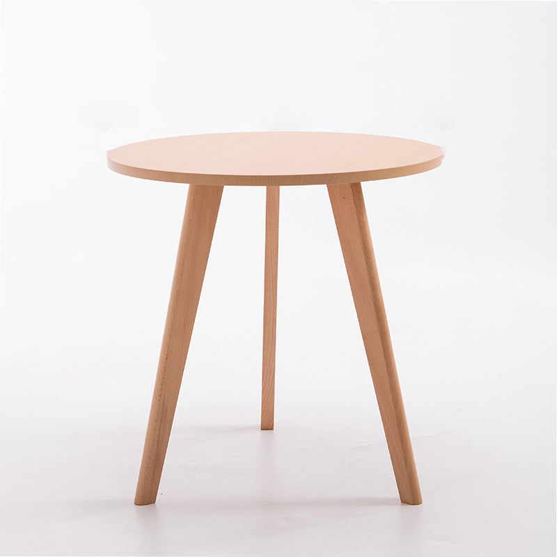 Contemporary Wooden Cocktail Table Round / Square / Triangle Top Coffee Table 23.6"L x 23.6"W x 23.6"H Natural Round Clearhalo 'Coffee & Accent Tables' 'Coffee Tables' 'coffee_tables' 'furn' 'furn_coffee_tables' 'Furniture' 'Living Room Furniture' 6607479