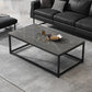 Mesa de centro simple rectangular de estilo moderno con estante - 16.5" H