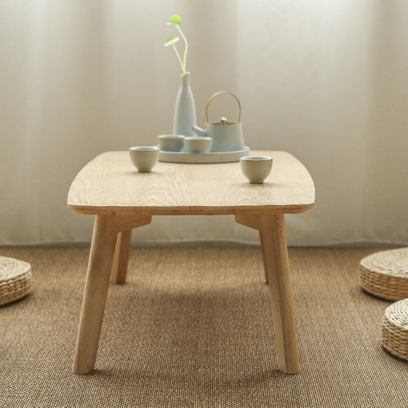 Solid Wood 4 Legs Coffee Table Modern 11.8" H Cocktail Table Clearhalo 'Coffee & Accent Tables' 'Coffee Tables' 'coffee_tables' 'furn' 'furn_coffee_tables' 'Furniture' 'Living Room Furniture' 6607592
