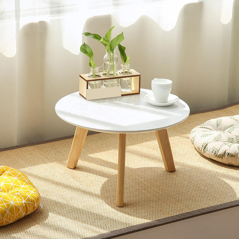 Solid Wood 4 Legs Coffee Table Modern 11.8" H Cocktail Table Clearhalo 'Coffee & Accent Tables' 'Coffee Tables' 'coffee_tables' 'furn' 'furn_coffee_tables' 'Furniture' 'Living Room Furniture' 6607593