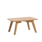Solid Wood 4 Legs Coffee Table Modern 11.8" H Cocktail Table 24"L x 16"W x 12"H Natural Rectangular Clearhalo 'Coffee & Accent Tables' 'Coffee Tables' 'coffee_tables' 'furn' 'furn_coffee_tables' 'Furniture' 'Living Room Furniture' 6607596