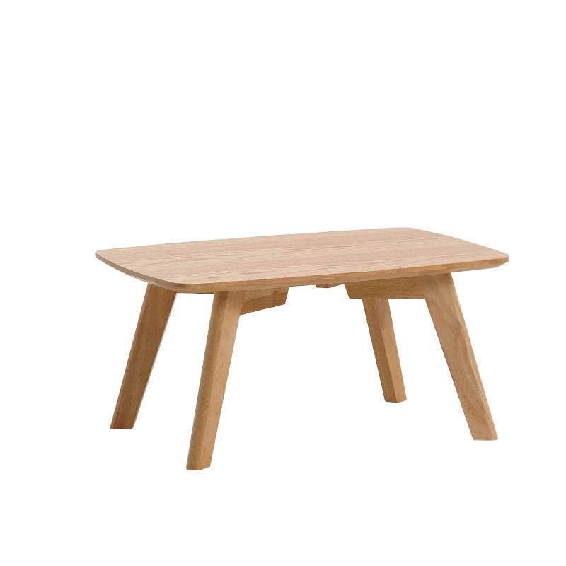 Solid Wood 4 Legs Coffee Table Modern 11.8" H Cocktail Table 24"L x 16"W x 12"H Natural Rectangular Clearhalo 'Coffee & Accent Tables' 'Coffee Tables' 'coffee_tables' 'furn' 'furn_coffee_tables' 'Furniture' 'Living Room Furniture' 6607596