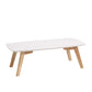 Solid Wood 4 Legs Coffee Table Modern 11.8" H Cocktail Table 35.4"L x 17.7"W x 11.8"H White Rectangular Clearhalo 'Coffee & Accent Tables' 'Coffee Tables' 'coffee_tables' 'furn' 'furn_coffee_tables' 'Furniture' 'Living Room Furniture' 6607605