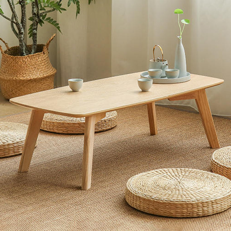 Solid Wood 4 Legs Coffee Table Modern 11.8" H Cocktail Table Clearhalo 'Coffee & Accent Tables' 'Coffee Tables' 'coffee_tables' 'furn' 'furn_coffee_tables' 'Furniture' 'Living Room Furniture' 6607610