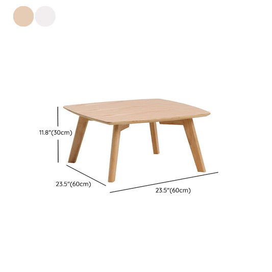 Solid Wood 4 Legs Coffee Table Modern 11.8" H Cocktail Table Clearhalo 'Coffee & Accent Tables' 'Coffee Tables' 'coffee_tables' 'furn' 'furn_coffee_tables' 'Furniture' 'Living Room Furniture' 6607614