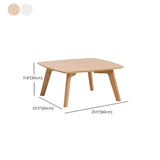 Solid Wood 4 Legs Coffee Table Modern 11.8" H Cocktail Table Clearhalo 'Coffee & Accent Tables' 'Coffee Tables' 'coffee_tables' 'furn' 'furn_coffee_tables' 'Furniture' 'Living Room Furniture' 6607614