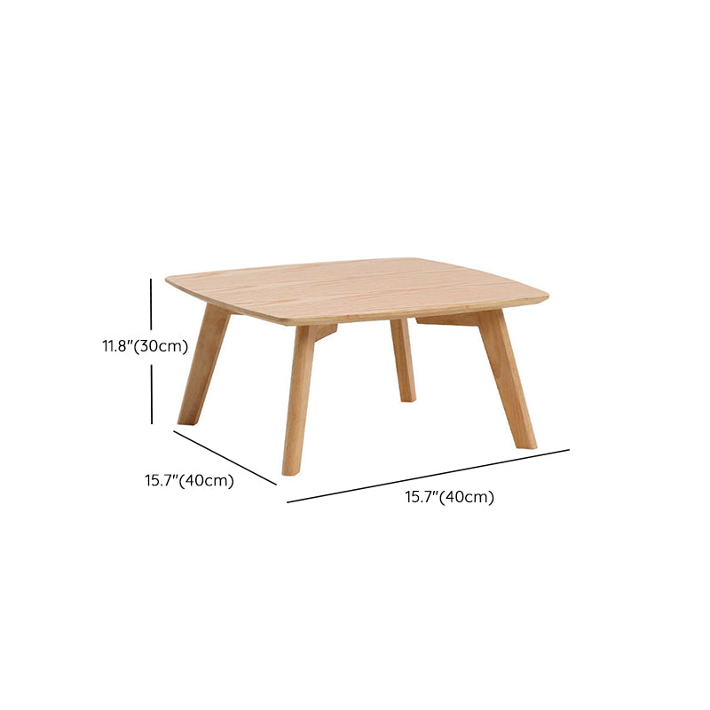 Solid Wood 4 Legs Coffee Table Modern 11.8" H Cocktail Table Clearhalo 'Coffee & Accent Tables' 'Coffee Tables' 'coffee_tables' 'furn' 'furn_coffee_tables' 'Furniture' 'Living Room Furniture' 6607618