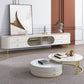 Table basse ronde en ardoise Ensemble de tables basses gigognes Glam avec tiroirs