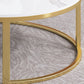 Table basse ronde en ardoise Ensemble de tables basses gigognes Glam avec tiroirs