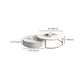 Table basse ronde en ardoise Ensemble de tables basses gigognes Glam avec tiroirs