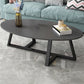 Glam Single Oval Coffee Table Cross Legs Coffee Cocktail Table Clearhalo 'Coffee & Accent Tables' 'Coffee Tables' 'coffee_tables' 'furn' 'furn_coffee_tables' 'Furniture' 'Living Room Furniture' 6607675