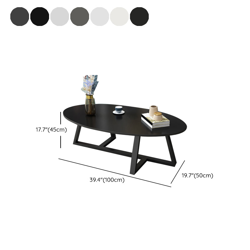 Glam Single Oval Coffee Table Cross Legs Coffee Cocktail Table Clearhalo 'Coffee & Accent Tables' 'Coffee Tables' 'coffee_tables' 'furn' 'furn_coffee_tables' 'Furniture' 'Living Room Furniture' 6607678