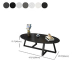 Glam Single Oval Coffee Table Cross Legs Coffee Cocktail Table