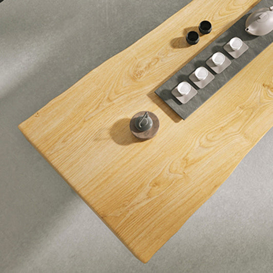 2脚の松の木のコンテンポラリー1シングルコーヒーカクテルテーブル