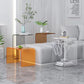 11.81" Wide Side Table Modernistic Acrylic Side End Snack Table