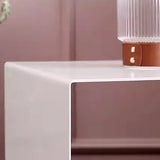 Modern Geometric End Slide Table 19.70" Tall Metal End Table