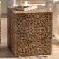 Rustic Solid Wood Side Table Square Distressed Brown Accent Side Table Clearhalo 'Coffee & Accent Tables' 'End & Side Tables' 'end_side_tables' 'furn' 'furn_end_side_tables' 'Furniture' 'Living Room Furniture' 6607915