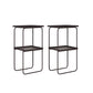 Sled Base Side Table Rectangular Metal Top End Table with Shelf Black 2 Clearhalo 'Coffee & Accent Tables' 'End & Side Tables' 'end_side_tables' 'furn' 'furn_end_side_tables' 'Furniture' 'Living Room Furniture' 6608035