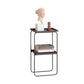 Sled Base Side Table Rectangular Metal Top End Table with Shelf Clearhalo 'Coffee & Accent Tables' 'End & Side Tables' 'end_side_tables' 'furn' 'furn_end_side_tables' 'Furniture' 'Living Room Furniture' 6608037