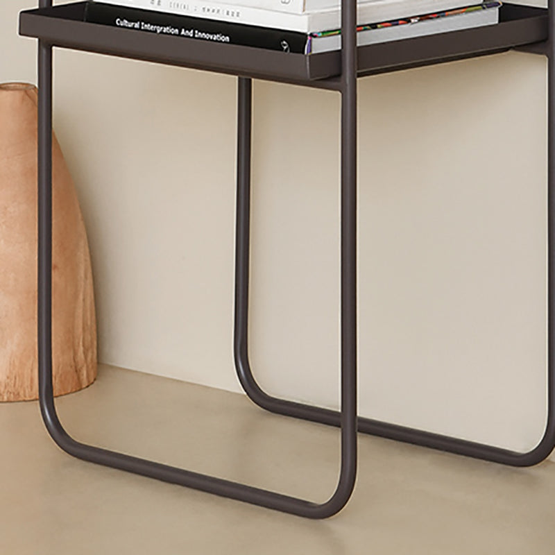 Sled Base Side Table Rectangular Metal Top End Table with Shelf Clearhalo 'Coffee & Accent Tables' 'End & Side Tables' 'end_side_tables' 'furn' 'furn_end_side_tables' 'Furniture' 'Living Room Furniture' 6608040