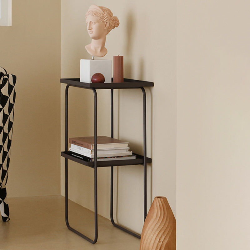 Sled Base Side Table Rectangular Metal Top End Table with Shelf Clearhalo 'Coffee & Accent Tables' 'End & Side Tables' 'end_side_tables' 'furn' 'furn_end_side_tables' 'Furniture' 'Living Room Furniture' 6608042