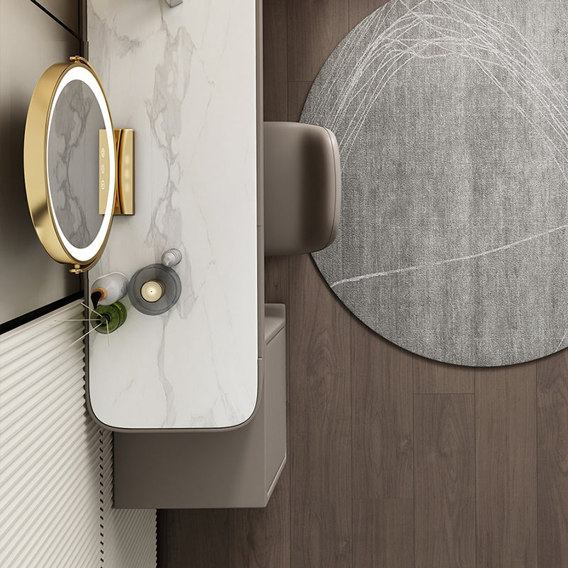 Steen top make-up ijdelheid bruin massief hout ijdelheid kleedtafel set met 5 laden