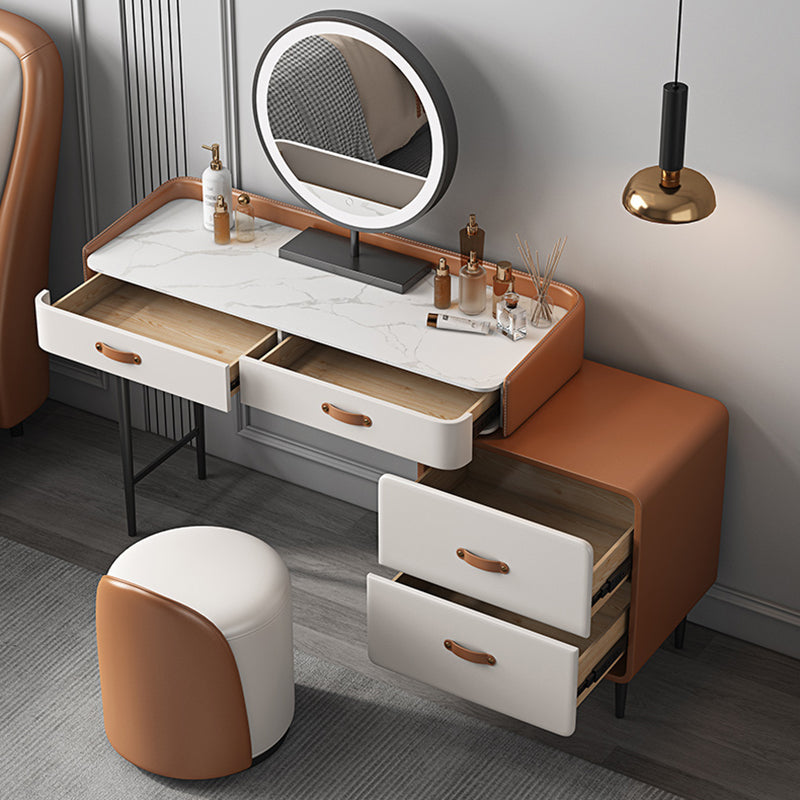 Tavolo da toeletta in legno in legno in legno massiccio in legno in legno massiccio in pietra con cassetti