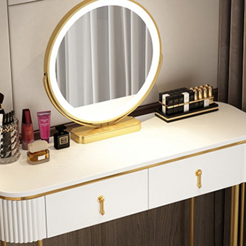 Glam 29.52 "Vanity di trucco in altezza set con cassetto e vanità specchio