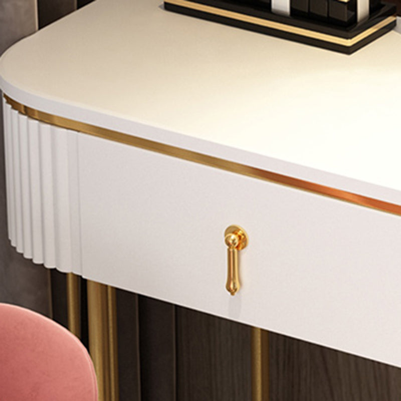 Glam 29.52 "Vanity di trucco in altezza set con cassetto e vanità specchio