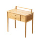 Natural Make-up Eitelkeit Bambus Flip-Top-Schminktisch mit 2 Lagerschubladen