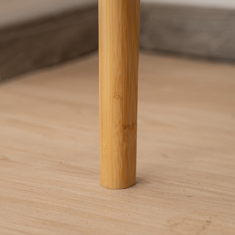 Natural Make-up Eitelkeit Bambus Flip-Top-Schminktisch mit 2 Lagerschubladen