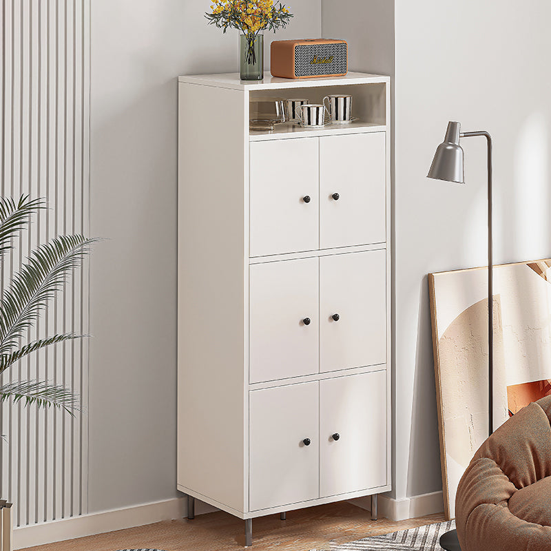 Knobs Standard Storage Cabinet Modern Straight Legs Wood Accent Chest 23.6"L x 13.8"W x 58.3"H White Clearhalo 'Cabinets & Chests' 'cabinets_chests' 'furn' 'furn_cabinets_chests' 'Furniture' 'Living Room Furniture' 6608288