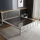 Luxurious Metal Platform Bed Frame Tall Slat Bed with Headboard