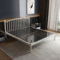 Luxurious Metal Platform Bed Frame Tall Slat Bed with Headboard