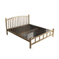 Luxurious Metal Platform Bed Frame Tall Slat Bed with Headboard