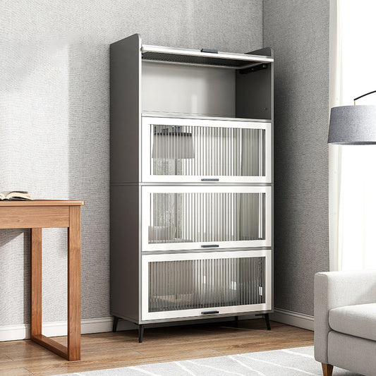 Modern Wood Storage Cabinet Square Bar Pulls Accent Chest with Doors Clearhalo 'Cabinets & Chests' 'cabinets_chests' 'furn' 'furn_cabinets_chests' 'Furniture' 'Living Room Furniture' 6608331